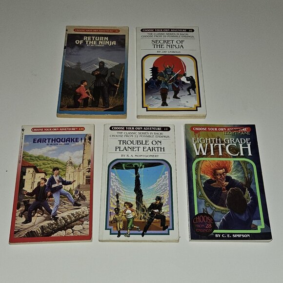Other - 5 Choose Your Own Adventure Book Lot Secret Return Ninja Earthquake Nightmare
